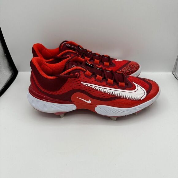 Nike Alpha Huarache React Elite 4 Low 8,8.5,9.5,10,12,13,14 Cleats DJ6521-616 - Picture 2 of 5